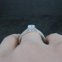 Sterling Cubic Zirconia Engagement Ring Size 10
