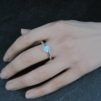 Sterling Cubic Zirconia Engagement Ring Size 10