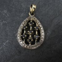 Vermeil Sterling Sapphire Teardrop Pendant