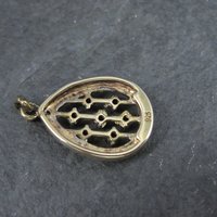 Vermeil Sterling Sapphire Teardrop Pendant