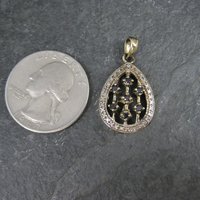 Vermeil Sterling Sapphire Teardrop Pendant