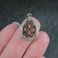 Vermeil Sterling Sapphire Teardrop Pendant