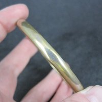 Vintage Vermeil Sterling Bangle Bracelet 7.75" 1980s Mexican Silver