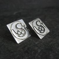 Vintage Sterling Dragon Earrings