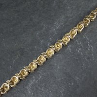 Vintage Illusion Diamond Sterling Vermeil Circle Bracelet