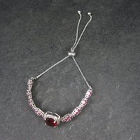 Genuine Ruby Bolo Bracelet Altered Adjustable