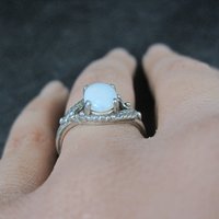 Vintage Sterling Opal Ring NOS Size 5.5