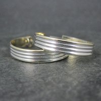 Italian Vermeil Sterling Hoop Earrings 1.25" Vintage Estate