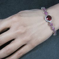 Genuine Ruby Bolo Bracelet Altered Adjustable