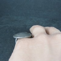 Vintage Sterling Indian Head Buffalo Nickel Ring Size 4.5