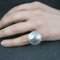 Vintage Sterling Indian Head Buffalo Nickel Ring Size 4.5