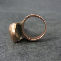 Estate Copper Bird Skull Ring Size 4