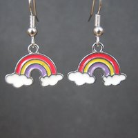 Simple Rainbow Dangle Earrings