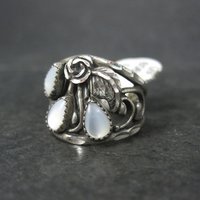 Southwestern Sterling Mother of Pearl Ring Sizes 5.5 & 6 New old Stock