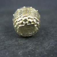 Miniature Vermeil Sterling Silver Woven Basket