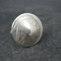 Vintage Sterling Indian Head Buffalo Nickel Ring Size 4.5