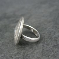 Vintage Sterling Indian Head Buffalo Nickel Ring Size 4.5