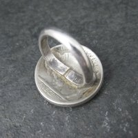 Vintage Sterling Indian Head Buffalo Nickel Ring Size 4.5