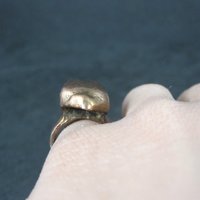 Estate Copper Bird Skull Ring Size 4