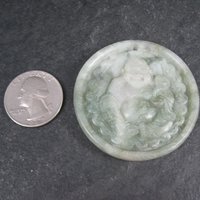Vintage Nephrite Jade Buddha Pendant