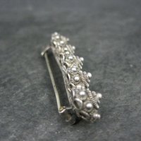Vintage Sterling Cannetille Brooch