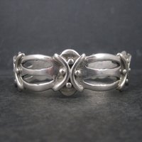 Vintage Mexican 980 Silver Cuff Bracelet 6.5 Inches