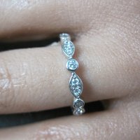 Sterling Silver Cz Eternity Ring Size 7