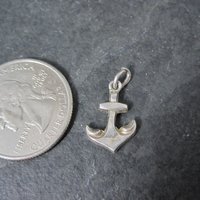 Tiny Sterling Anchor Charm Vintage