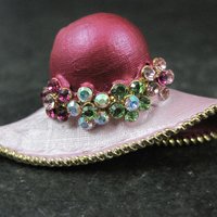 Lot of 2 Ladies Hats Brooches Estate