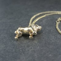 Vintage Gold Plated Lion Pendant Necklace Gum Ball Machine