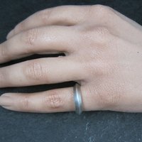 Vintage 4mm Sterling Tribal Band Ring Size 6