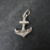 Tiny Sterling Anchor Charm Vintage