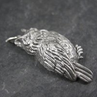 Vintage Pewter Owl Pendant Charm