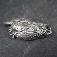 Vintage Pewter Owl Pendant Charm