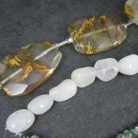 Lot of Vintage Gemstone Beads Destash 122 Grams
