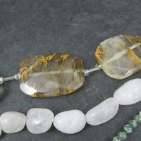Lot of Vintage Gemstone Beads Destash 122 Grams