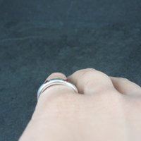 Sterling Ruby Red Crystal Band Ring Sizes 4 and 6 Available New Old Stock