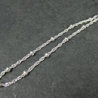 Italian Sterling Singapore Bead Necklace Chain Available in 20 & 30 Inches Estate Jewelry