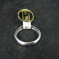 Sterling Sapphire Blue Crystal Band Ring Sizes 4 and 6 Available New Old Stock
