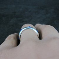 Sterling Sapphire Blue Crystal Band Ring Sizes 4 and 6 Available New Old Stock