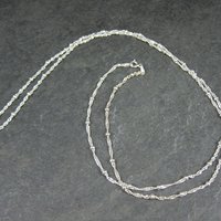 Italian Sterling Singapore Bead Necklace Chain Available in 20 & 30 Inches Estate Jewelry