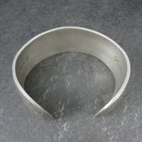 February Flower Birthday Cuff Bracelet Salisbury Pewter 6.5 Inches