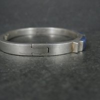 Sodalite Bangle Bracelet Vintage Sterling Mexican Silver
