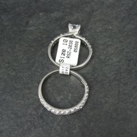 Sterling Cz Bridal Wedding Set Size 10 NOS