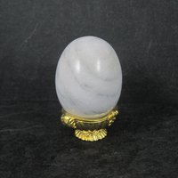 Vintage Enesco Marble Alabaster Egg With Stand