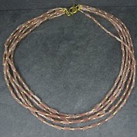 Vintage 5 Strand Quartz Necklace 20.5"