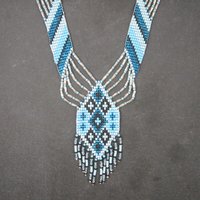 Native Blue Beaded Necklace