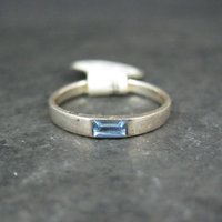Dainty Sterling Blue Stone Band Ring Size 6 New Old Stock