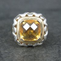 Vintage Vermeil Sterling Citrine Ring Size 8