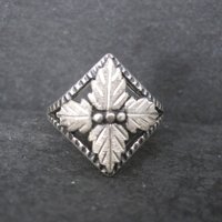 Vintage Black Hills Sterling Leaf Ring